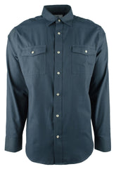 Men's Classic Fit Button Down Work Shirt DDnm Small Dark Denim
